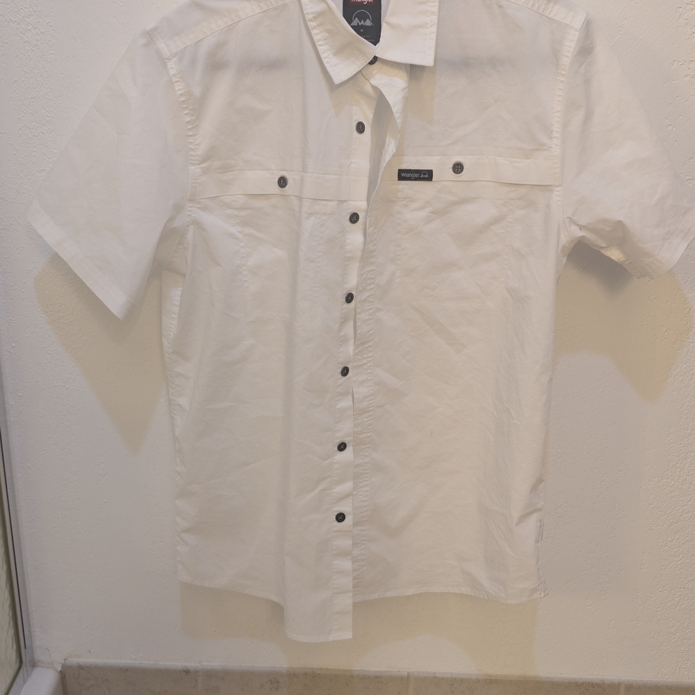 White Short Sleeve Men's Shirt - Picture 8 of 8